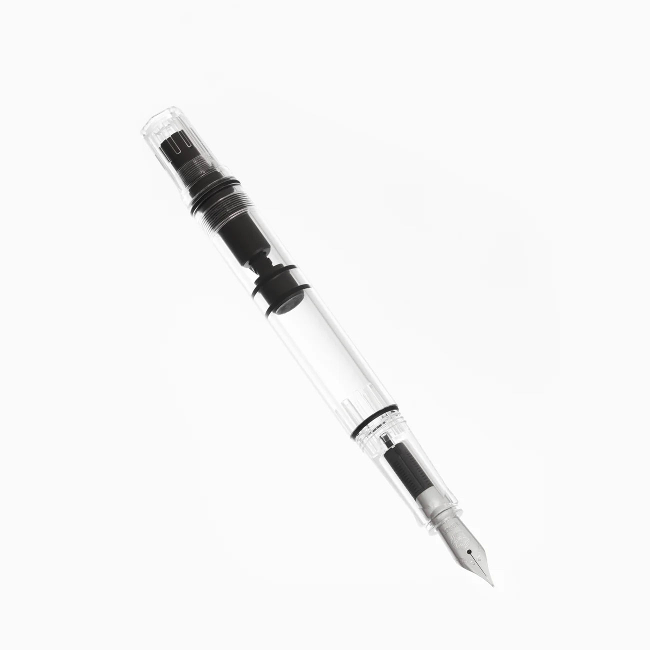TWSBI Eco Fountain Pen - Clear - Piston Filler - Demonstrator - Made in Taiwan uncapped