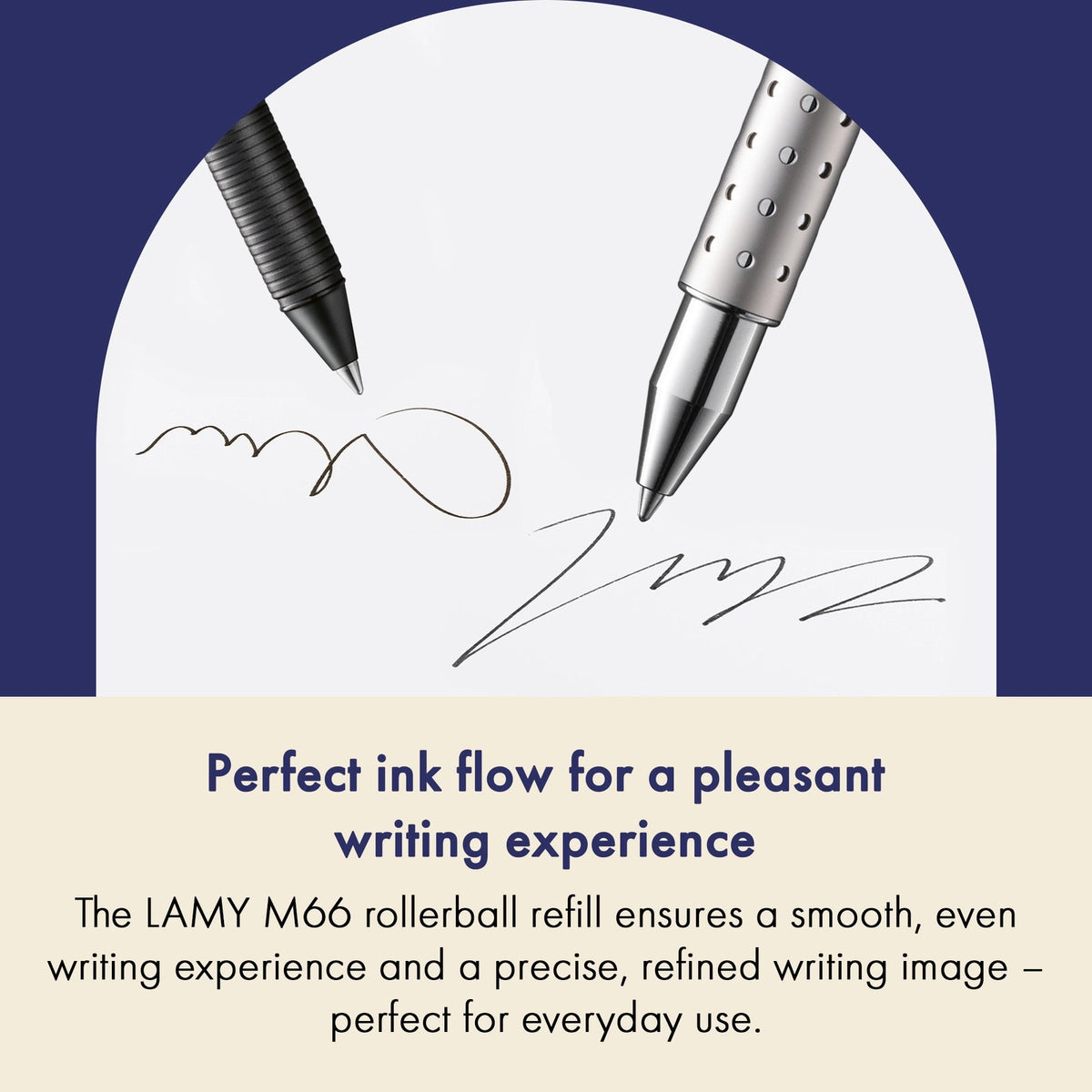 LAMY M66 Capless Rollerball Pen Refill - Black - Medium Point