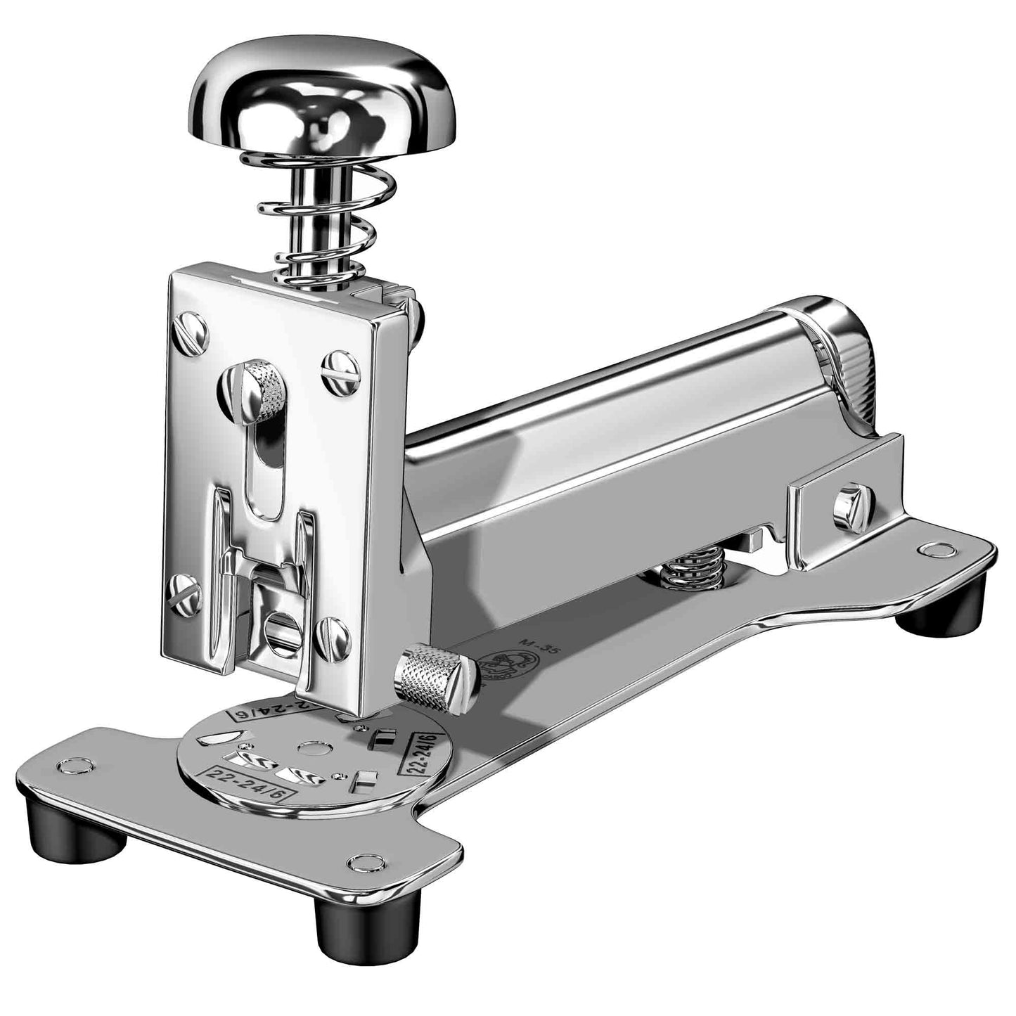 El Casco Heavy Duty Desk Stapler - Shiny Chrome - Made in Spain