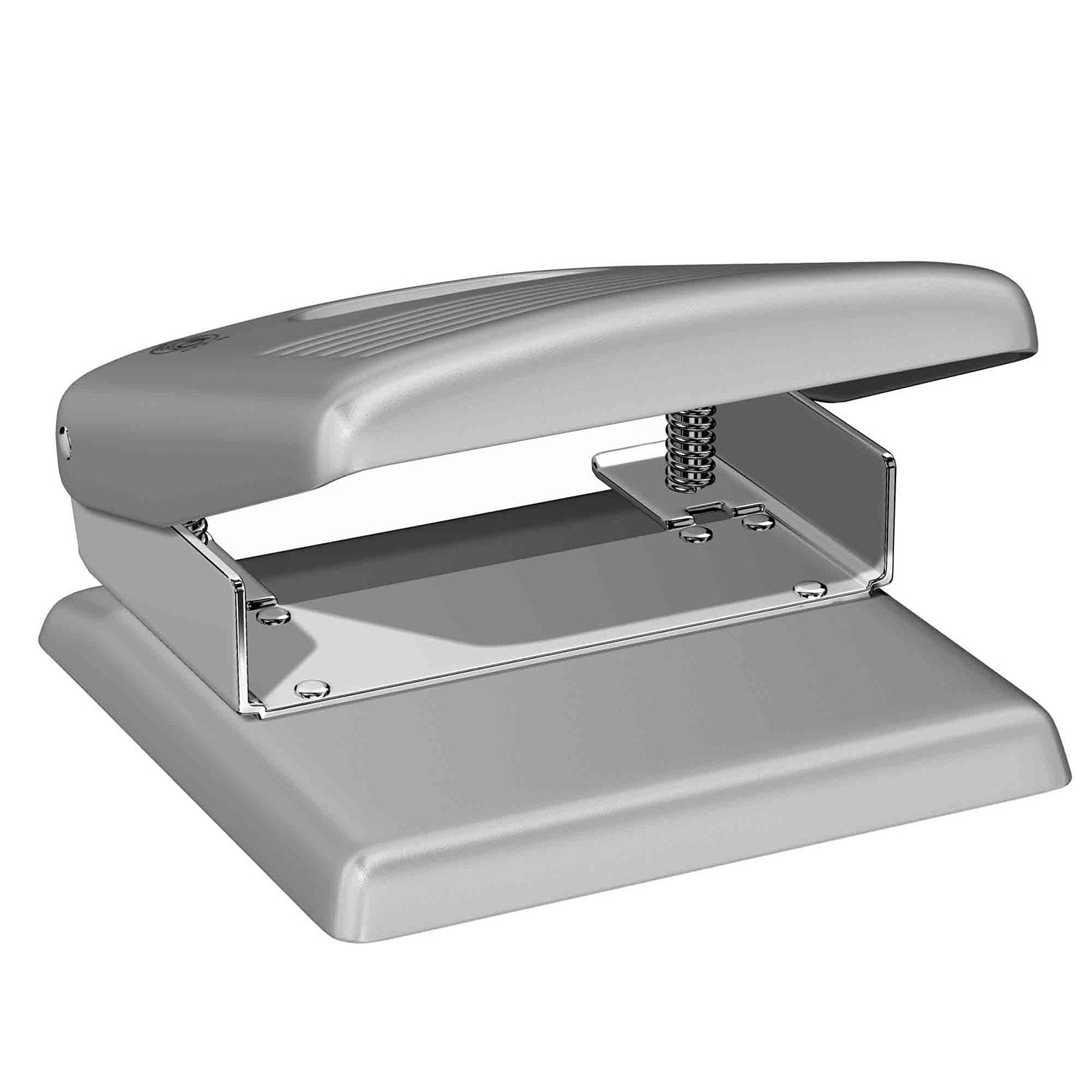 El Casco Two-Hole Punch - Gray Chrome - Made in Spain back angle