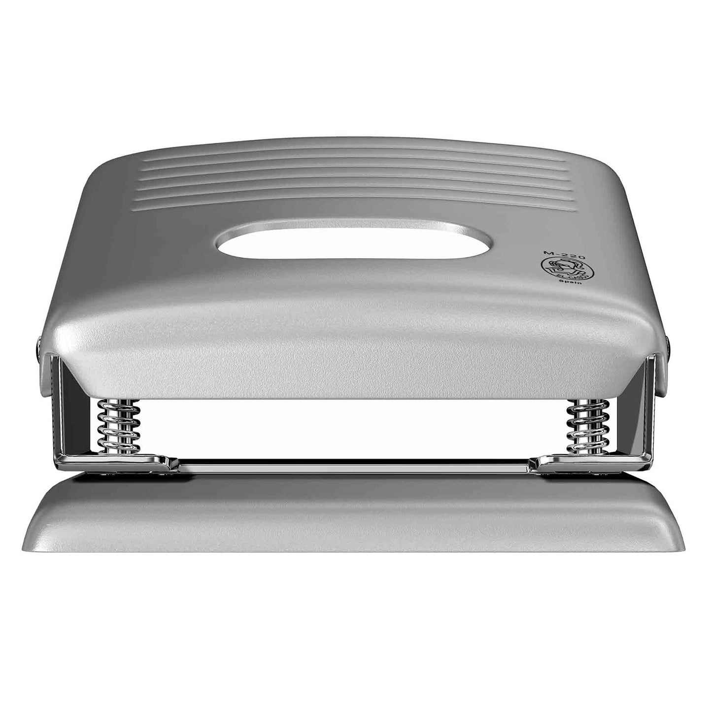 El Casco Two-Hole Punch - Gray Chrome - Made in Spain front