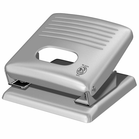El Casco Two-Hole Punch - Gray Chrome - Made in Spain angle