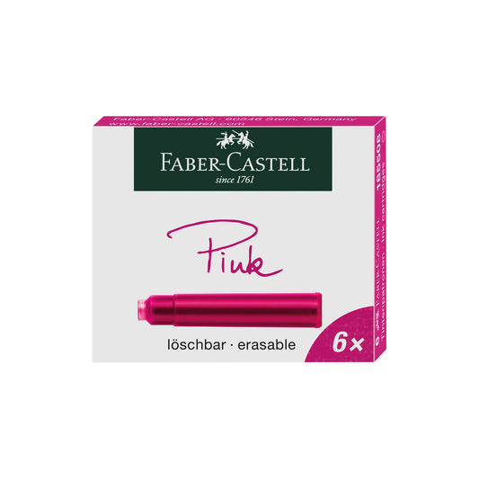 Faber-Castell Fountain Pen Ink - 6 Cartridges - Pink