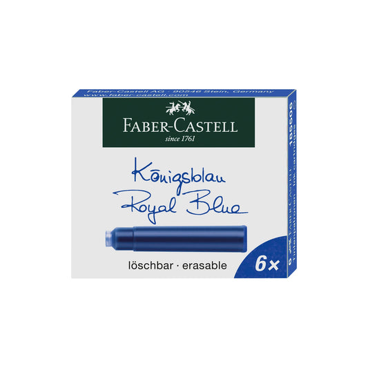 Faber-Castell Fountain Pen Ink - 6 Cartridges - Royal Blue