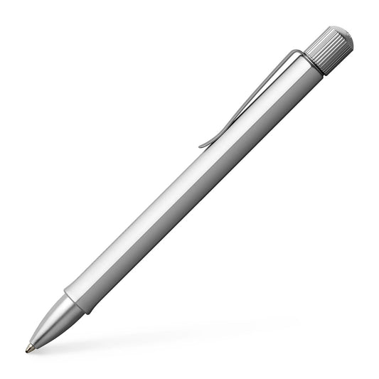 Faber-Castell HEXO Ballpoint Pen - Matte Silver - Made in Europe