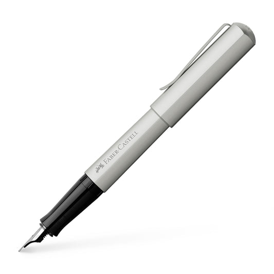 Faber-Castell HEXO Fountain Pen - Matte Silver - Made in Europe