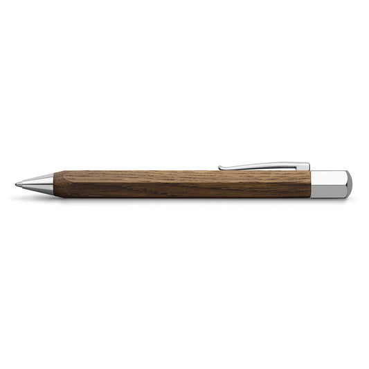 Faber-Castell Ondoro Ballpoint Pen - Smoked Oak Wood - Made in Germany