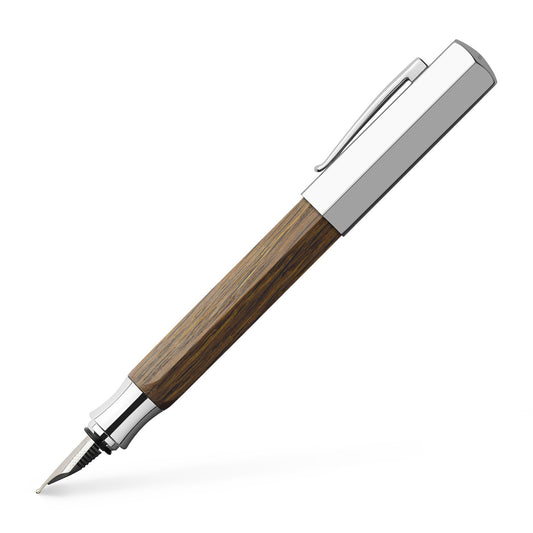 Faber-Castell Ondoro Fountain Pen - Smoked Oak Wood - Made in Germany