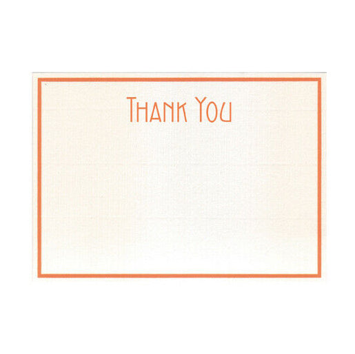 G. Lalo Bordered Thank You Cards - Set of 10 - Apricot
