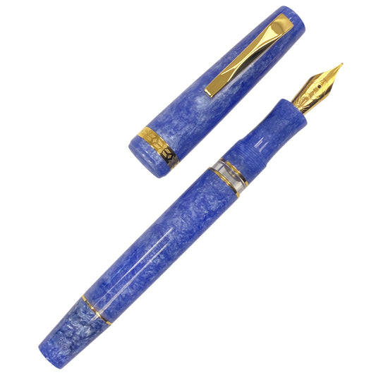 Gioia Metis 2.0 Fountain Pen - Turquoise - Made in Italy uncapped