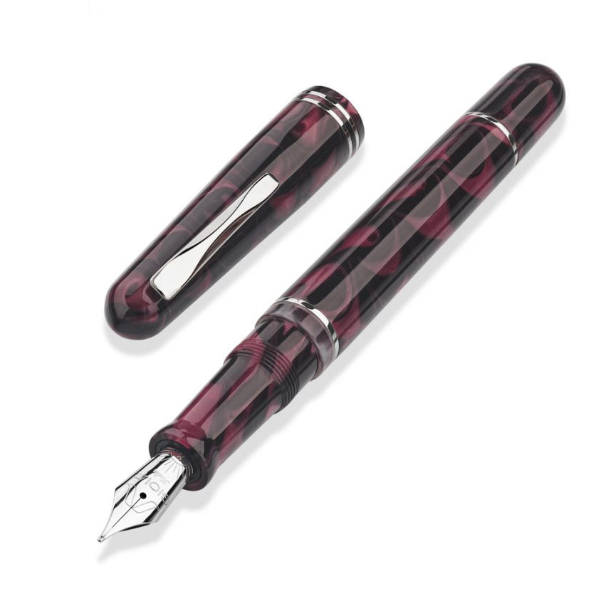 Gioia Metis Fountain Pen - Amaranto - Rhodium Trim