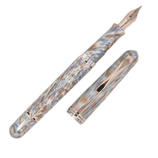 Gioia Metis Fountain Pen - Cappuccino - Rose Gold Trim