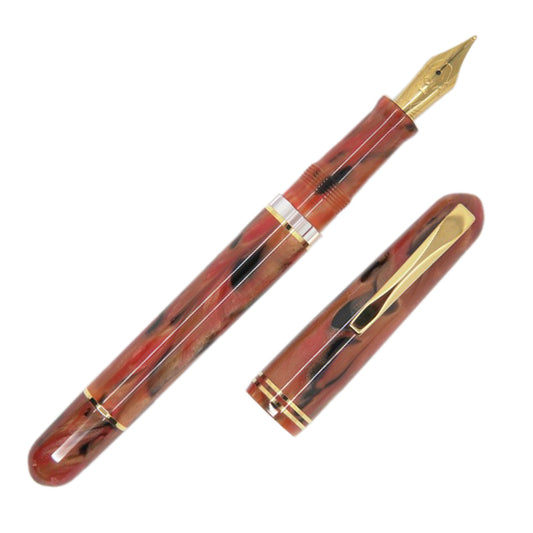 Gioia Metis Fountain Pen - Terre Di Napoli - Gold Trim Uncapped