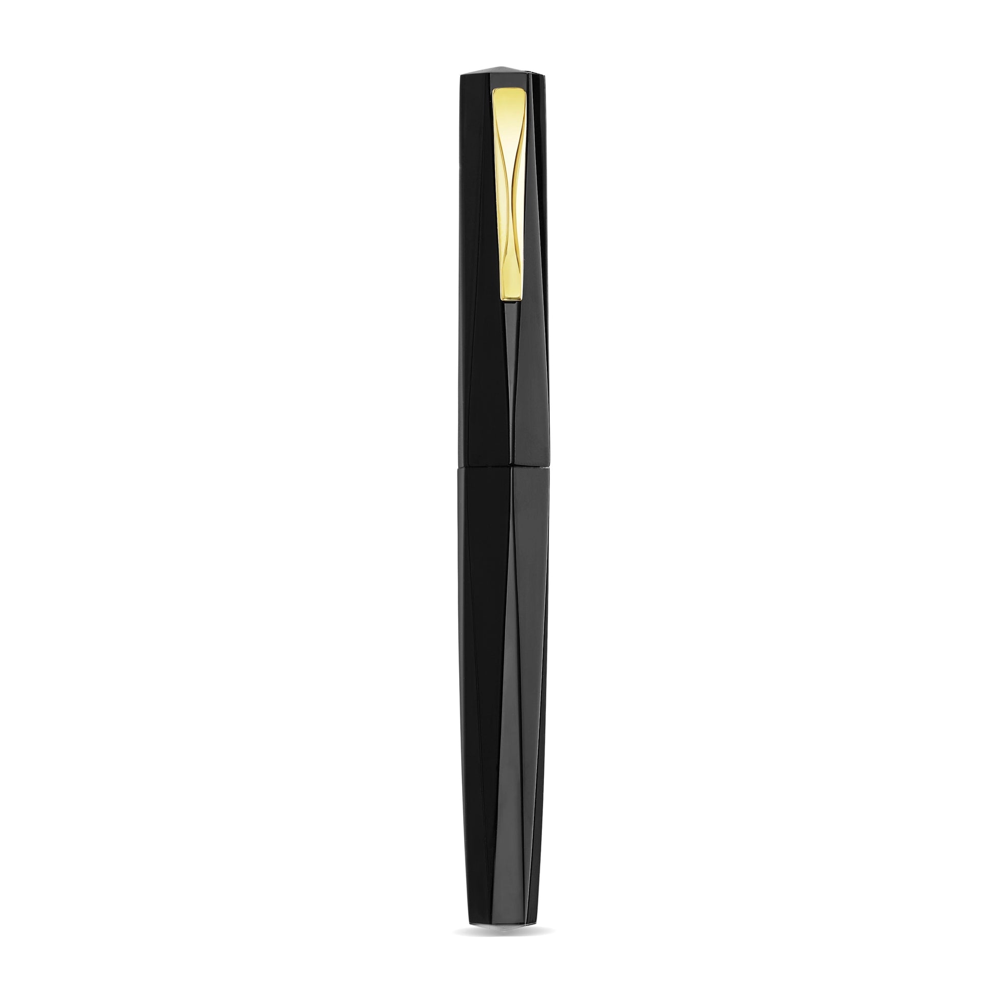 Gioia Sephora Fountain Pen - Noir - Gold Trim Made in Italy Capped