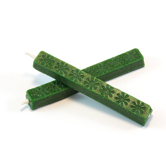 Sealing Wax - Long Stick Wick Wax Set - Metallic Green - Made in the USA