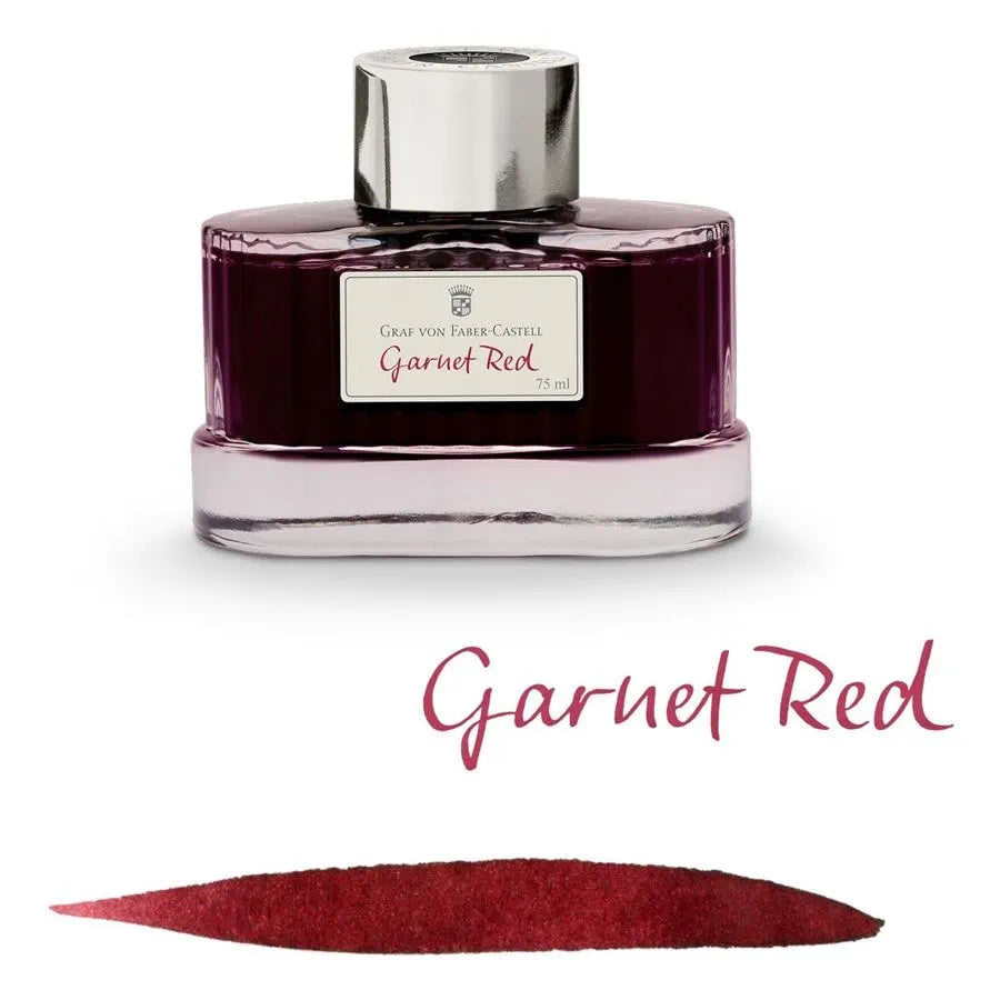 Graf Von Faber-Castell Fountain Pen Ink - 75 ml Bottle - Garnet Red