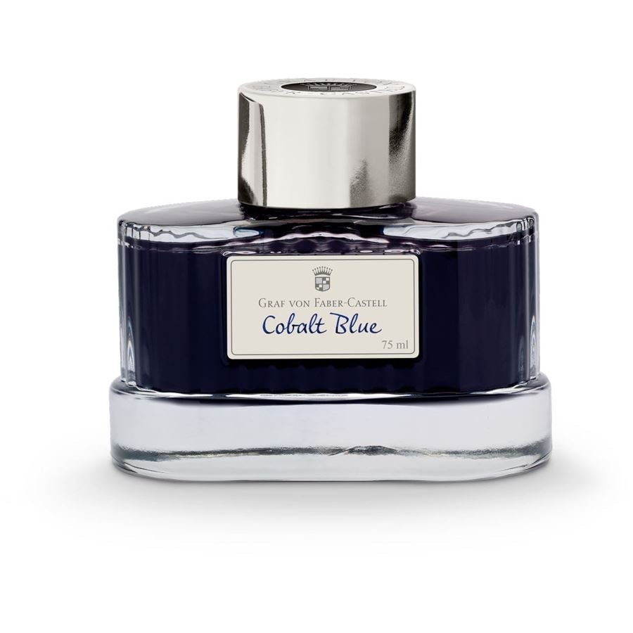 Graf Von Faber-Castell Fountain Pen Ink - 75 ml Bottle - Cobalt Blue made in germany bottle