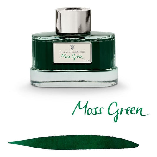 Graf Von Faber-Castell Fountain Pen Ink - 75 ml Bottle - Moss Green