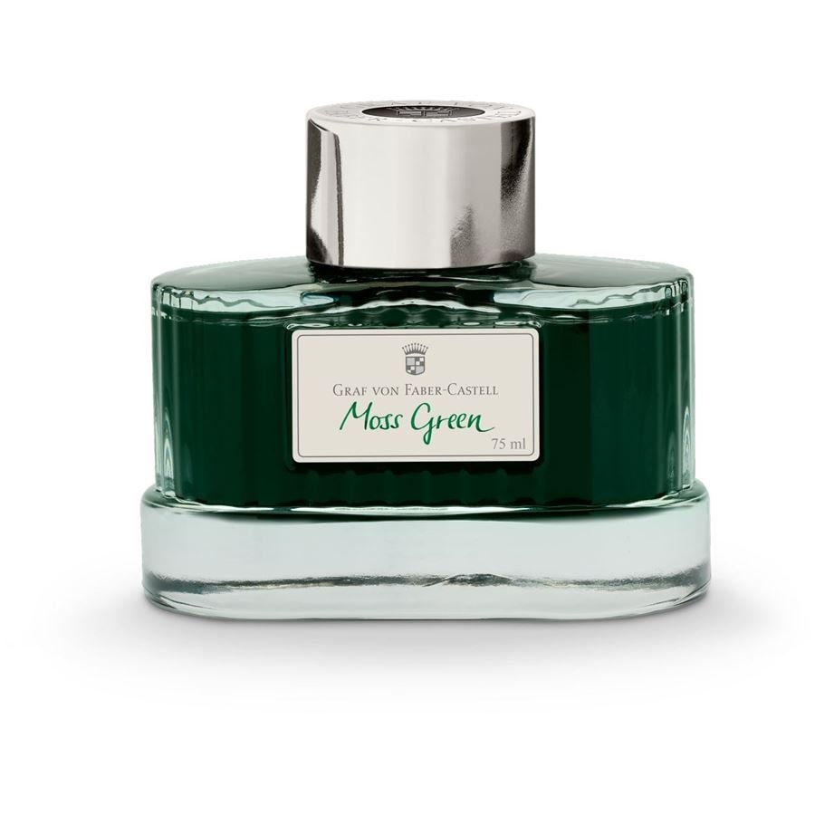 Graf Von Faber-Castell Fountain Pen Ink - 75 ml Bottle - Moss Green bottle