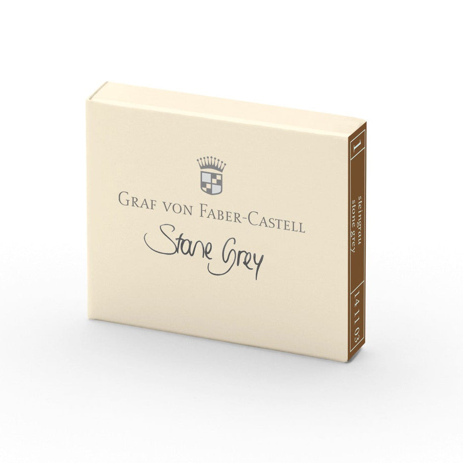 Graf Von Faber-Castell Fountain Pen Ink - 6 Cartridges - Stone Grey
