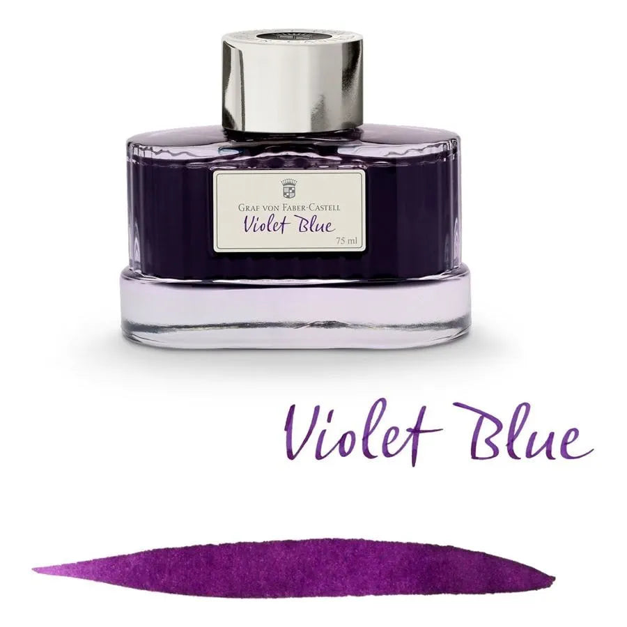 Graf Von Faber-Castell Fountain Pen Ink - 75 ml Bottle - Violet Blue