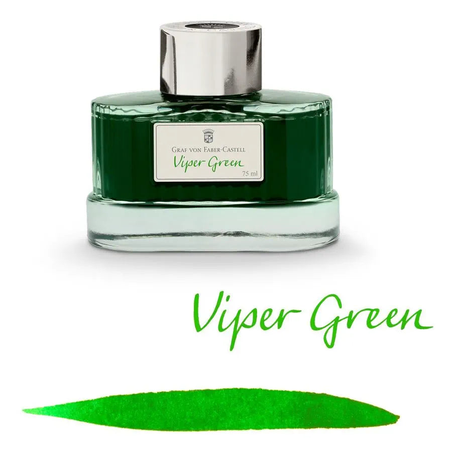 Graf Von Faber-Castell Fountain Pen Ink - 75 ml Bottle - Viper Green