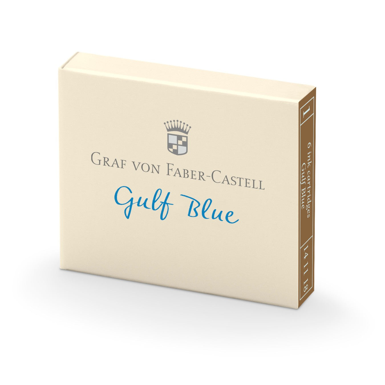 Graf Von Faber-Castell Fountain Pen Ink - 6 Cartridges - Gulf Blue