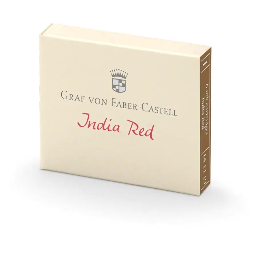 Graf Von Faber-Castell Fountain Pen Ink - 6 Cartridges - India Red