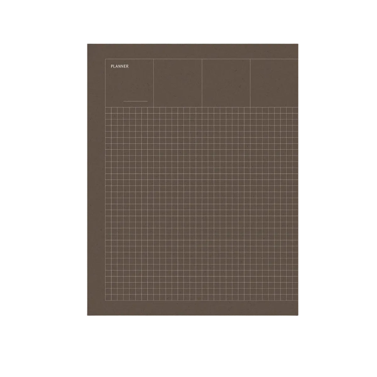 Grid Undated Planner - Fountain Pen Friendly Planner - Smoke Brown
