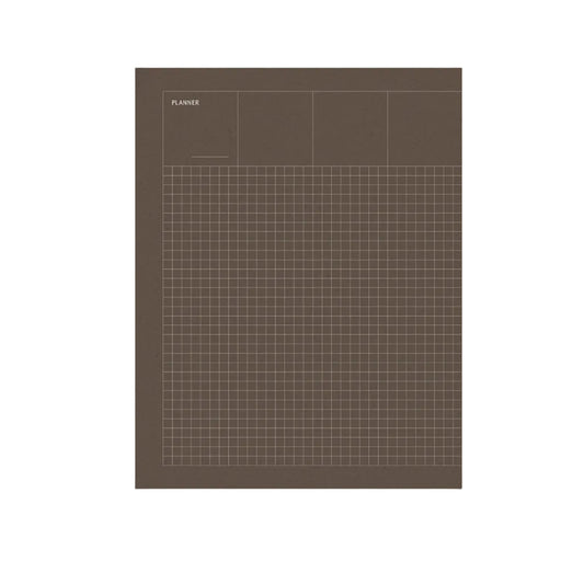 Grid Undated Planner - Fountain Pen Friendly Planner - Smoke Brown