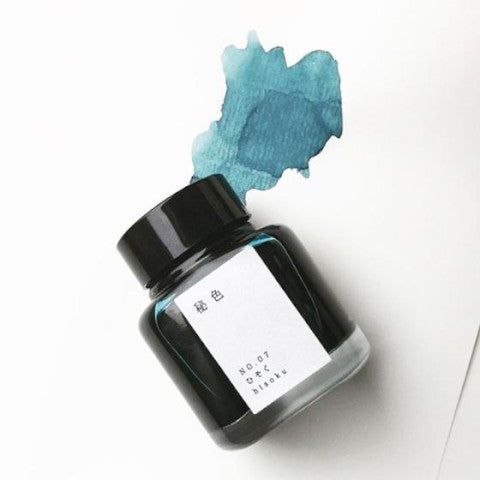 Tag Stationery Kyo No Oto Hisoku No. 7 Fountain Pen Ink - 40 ml Bottle on paper