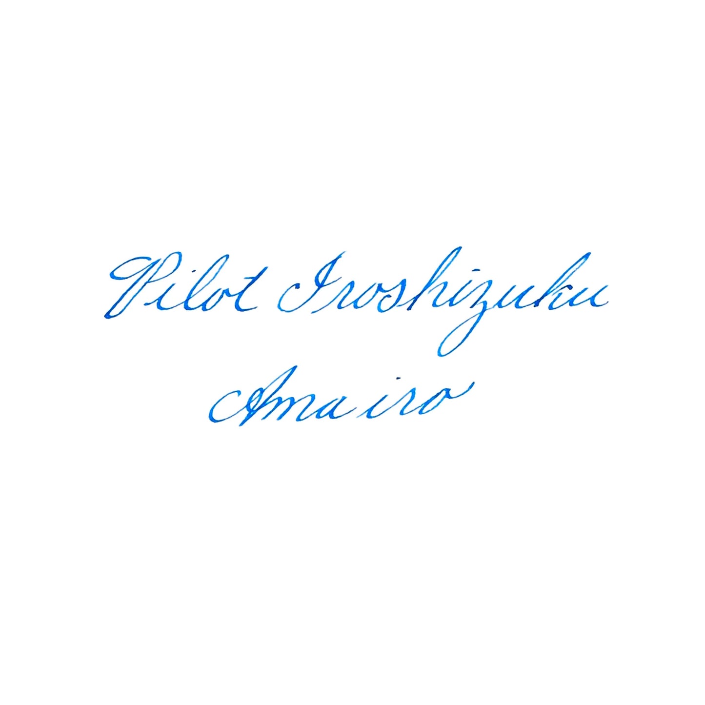 Pilot Iroshizuku Fountain Pen Ink - Ama-iro (Sky Blue) writing sample