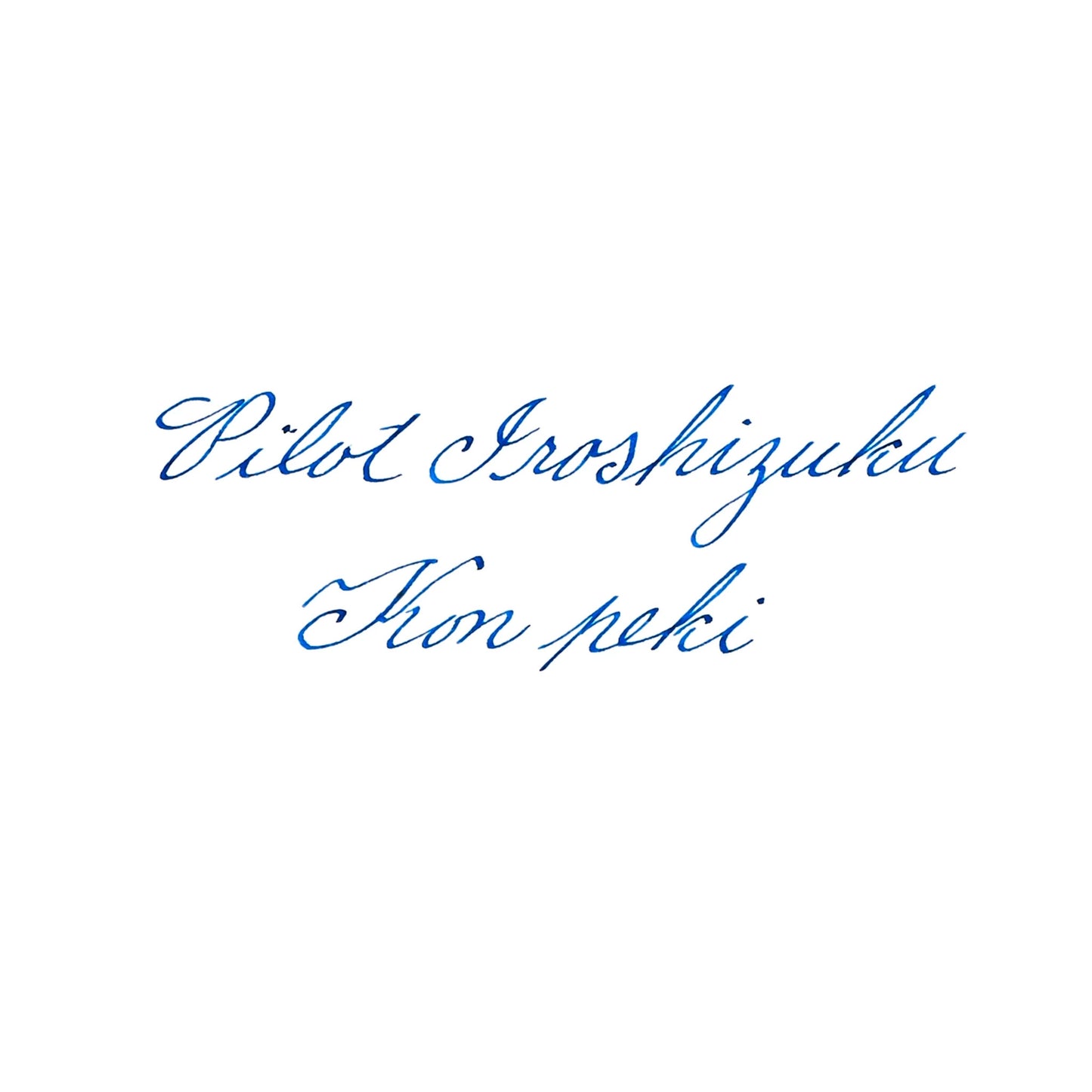 Pilot Iroshizuku Fountain Pen Ink - Kon-peki (Deep Blue) writing sample