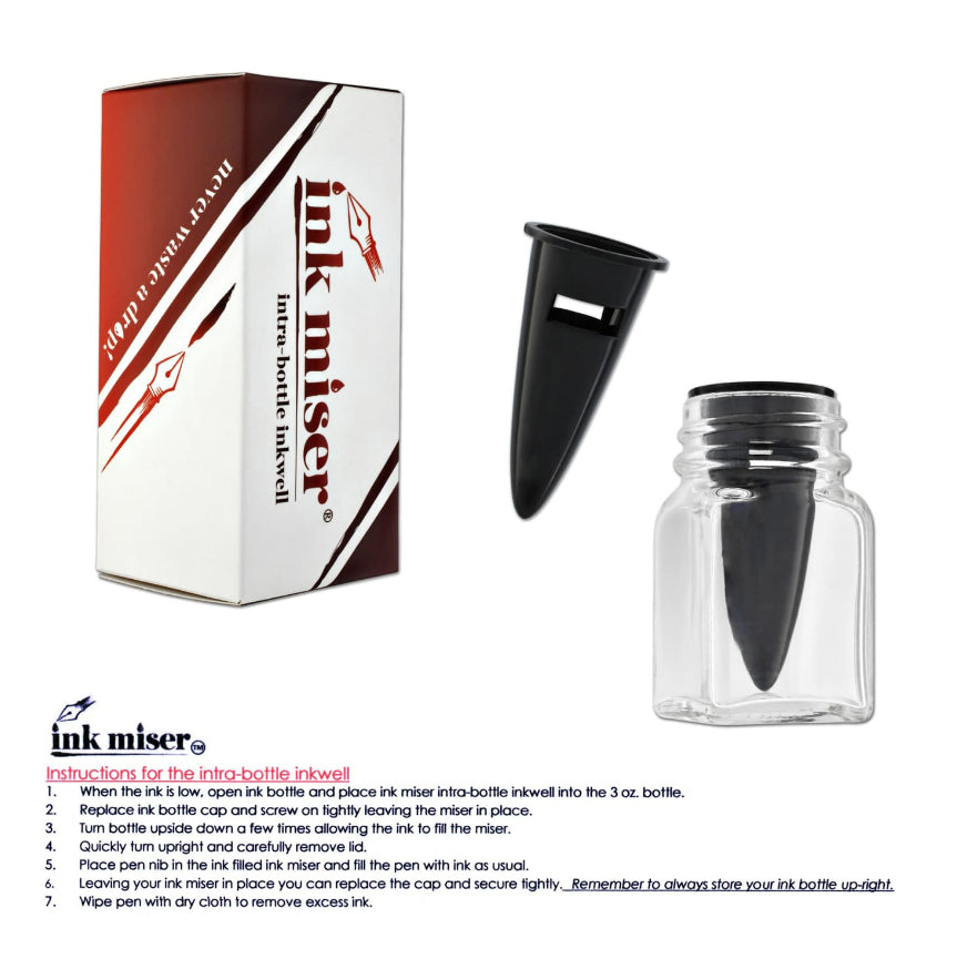 Ink Miser Intra-Bottle Fountain Pen Inkwell Black Instructions