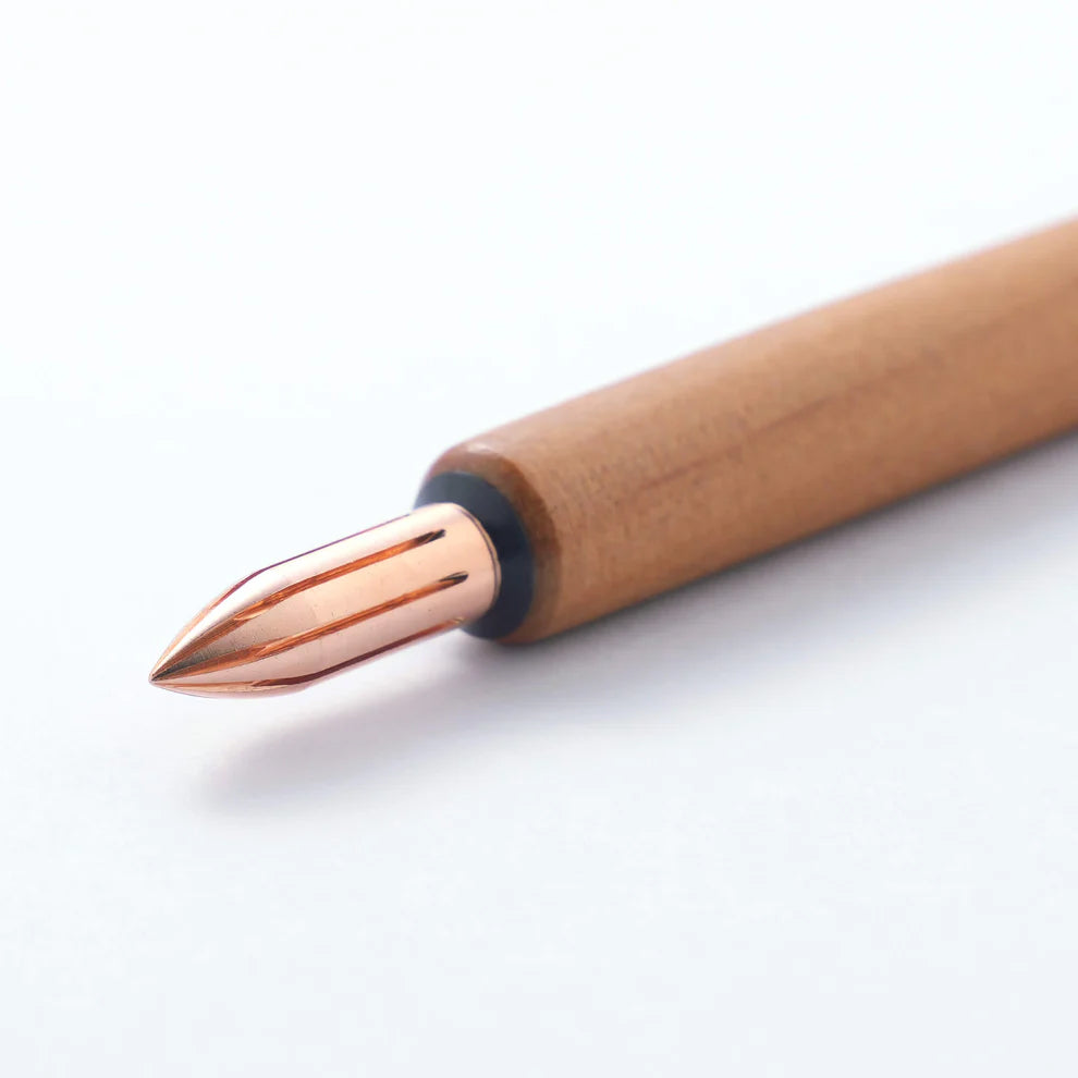 Kakimori Metal Nib Copper | DIp Pen Nib | Made in Japan on holder