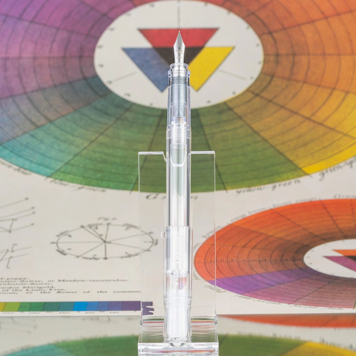Pilot Kakuno Fountain Pen - Clear - Fine Nib - Made in Japan color wheel