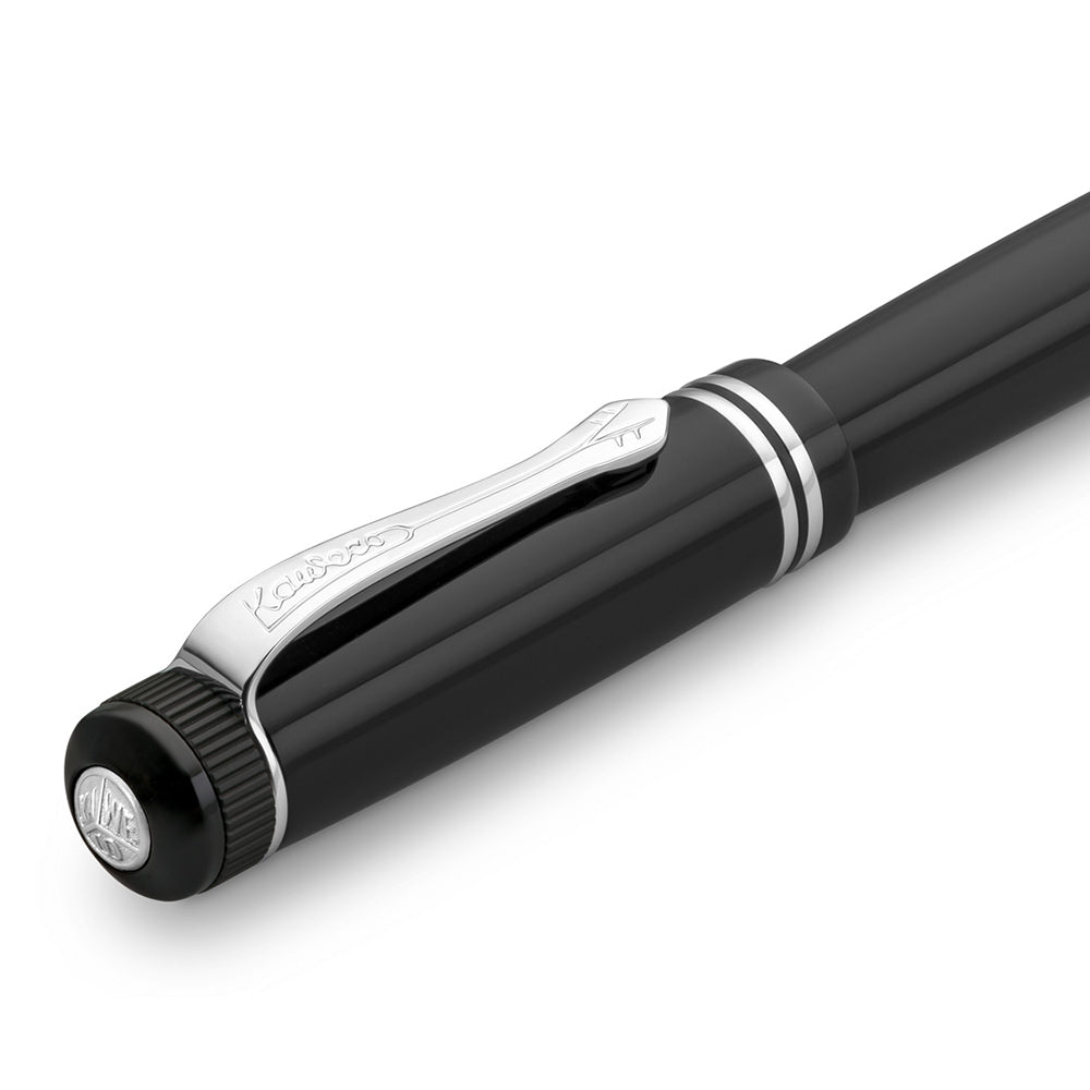 Kaweco DIA2 Rollerball Pen - Black Chrome - Made In Germany cap detail