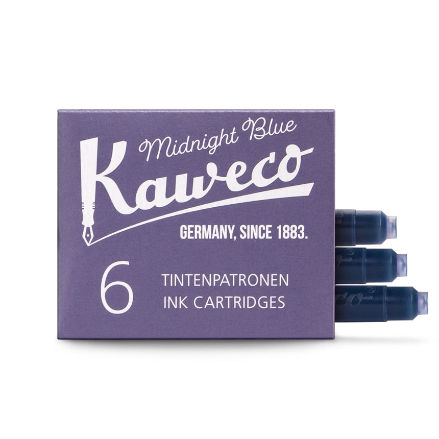 Kaweco Fountain Pen Ink - 6 Cartridges - Midnight Blue - Made in Austria