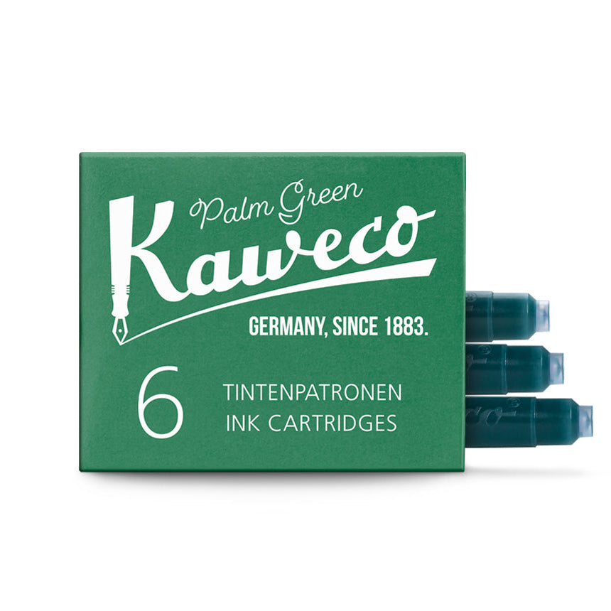 Kaweco Fountain Pen Ink - 6 Cartridges - Palm Green - Made in Austria