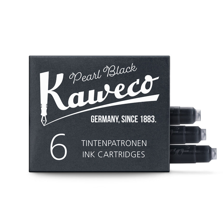 Kaweco Fountain Pen Ink - 6 Cartridges - Pearl Black - Made in Austria