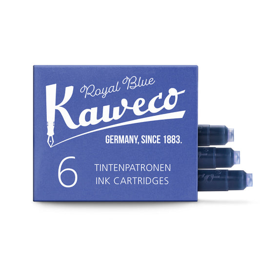 Kaweco Fountain Pen Ink - 6 Cartridges - Royal Blue - Made in Austria