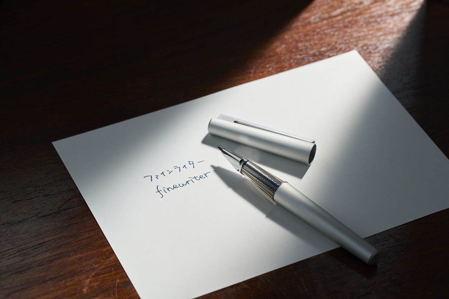 Kokuyo WP Finewriter Pen - Silver - Made in Japan lifestyle