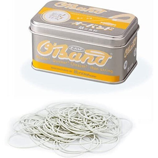 Kyowa O'Band Silver Tin White Rubber Bands