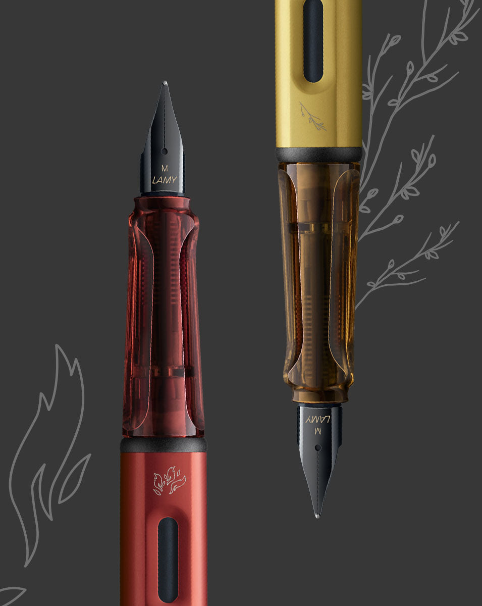 LAMY AL-star x Harry Potter Fountain Pen - Gryffindor and Hufflepuff Sections