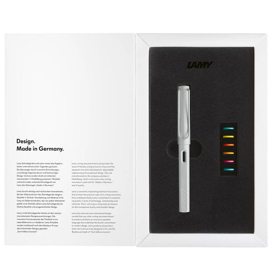 LAMY Safari Fountain Pen - Multicolor Set - White - Special Edition - Made in Germany box