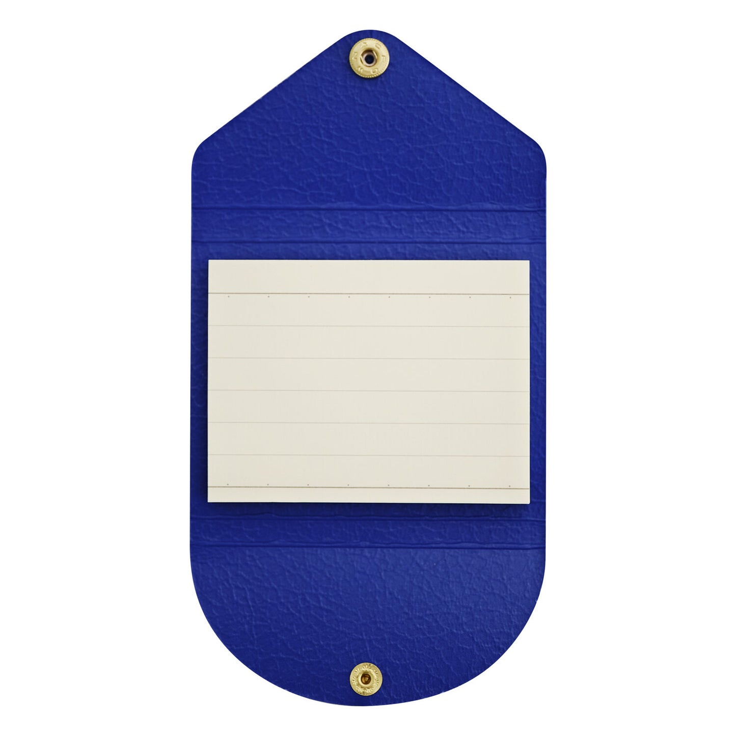 LIFE x Yamama Stationery Faux Leather Covered Sticky Notes - Blue - Ruled - Made in Japan Open