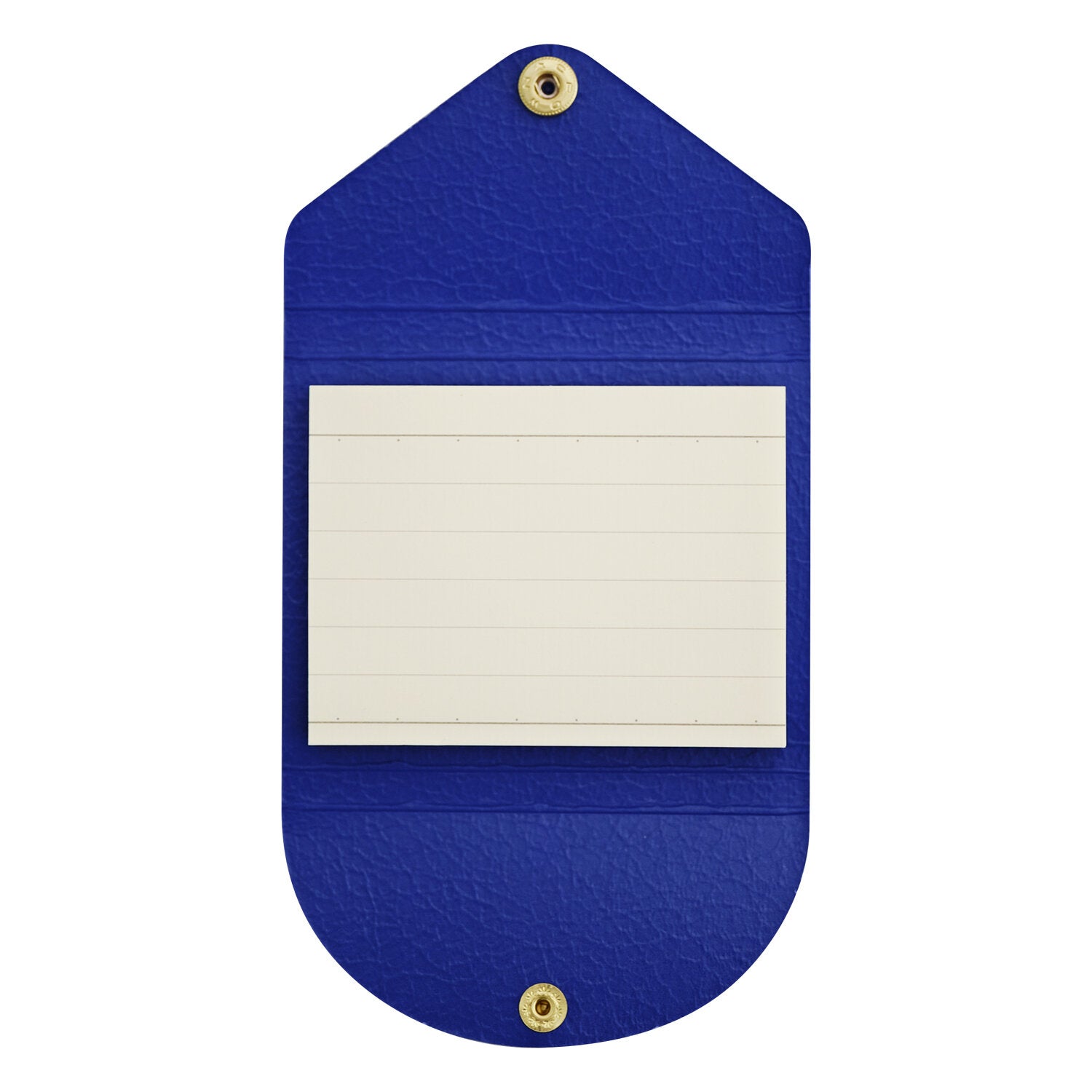 LIFE x Yamama Stationery Faux Leather Covered Sticky Notes - Blue - Ruled - Made in Japan Open