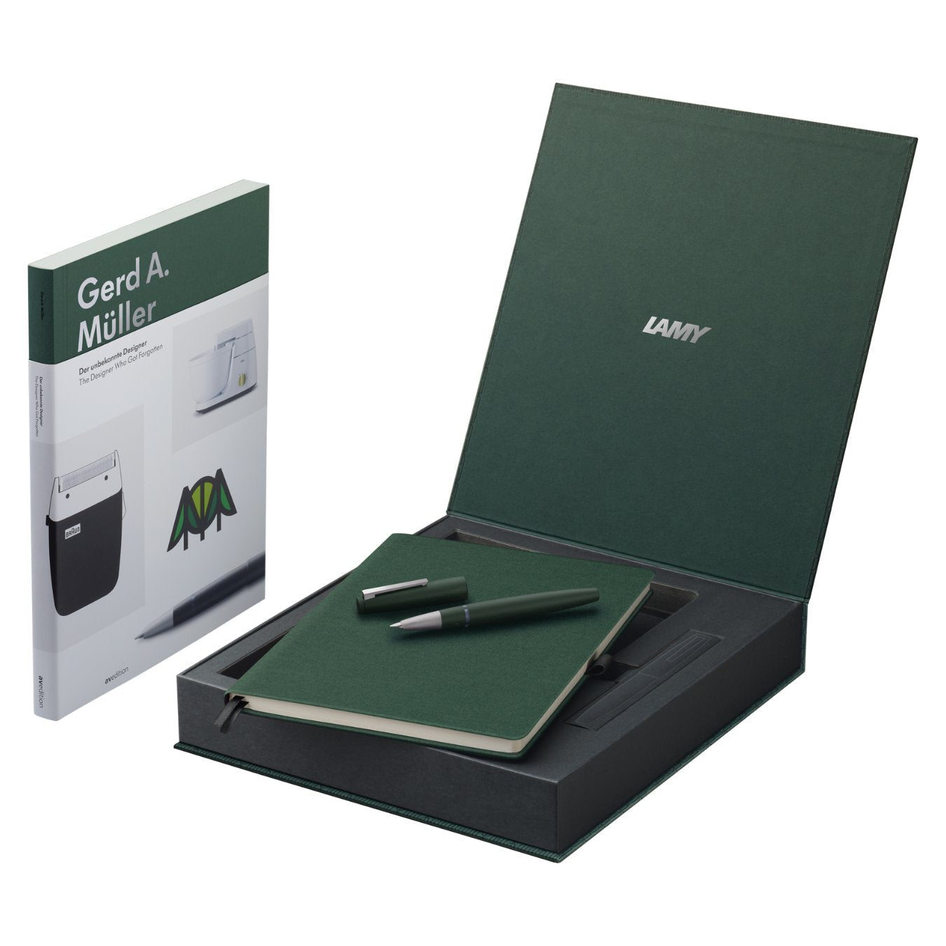 LAMY 2000 Fountain Pen Set - Pine Green Limited Edition Made in Germany box set