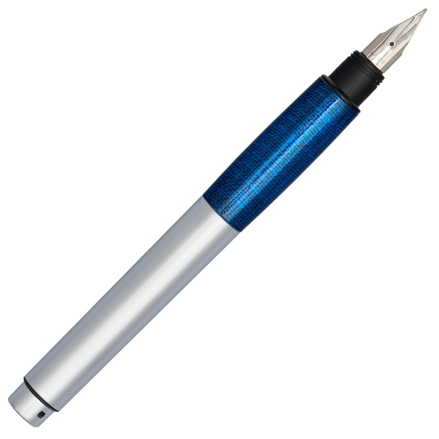 LAMY Z90 Accent Pen Grip Section - Dark Blue Linen - Made in Germany with Lamy accent uncapped