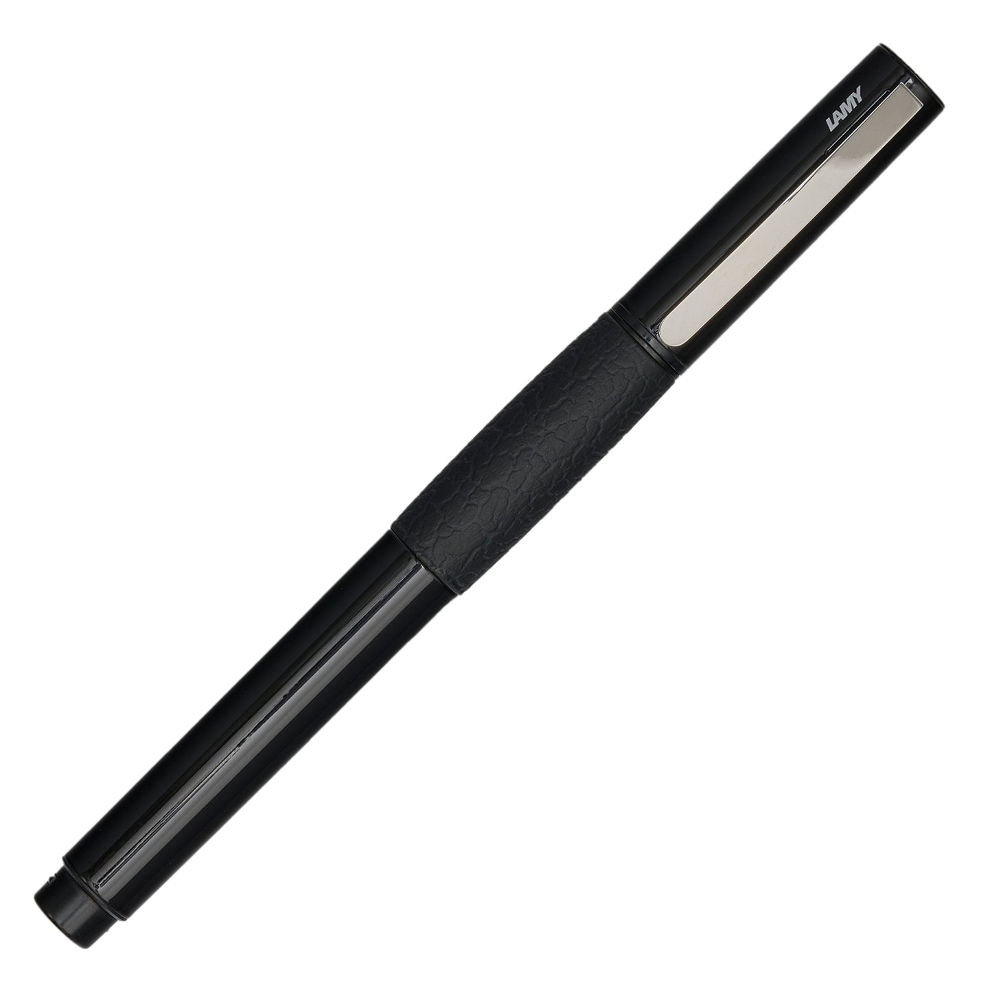 LAMY Z90 Accent Grip Section - Leather Black For Lamy Accent pen on black Lamy accent fountain pen